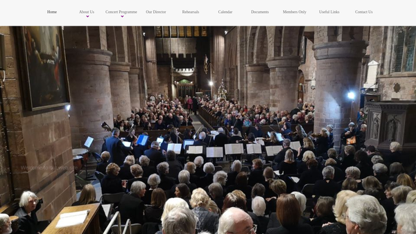 Screenshot of the Shropshire Charity Concerts website