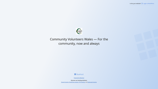 Screenshot of the CVW Community Volunteers Wales website