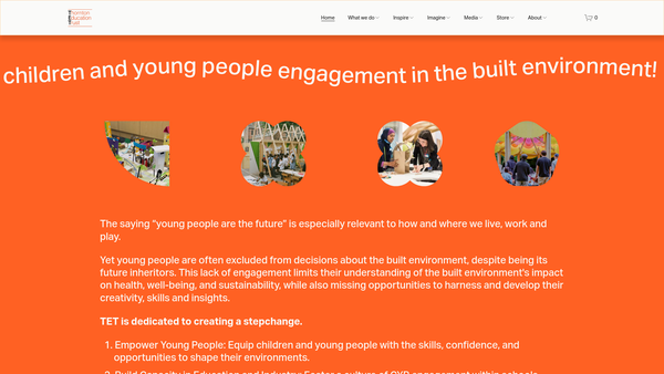 Screenshot of the Thornton Education Trust ("Tet") website