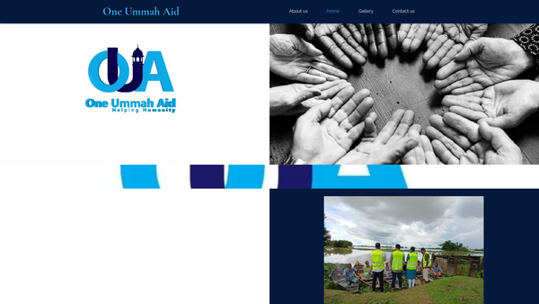 Screenshot of the One Ummah Aid website