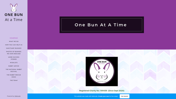 Screenshot of the One Bun At A Time website
