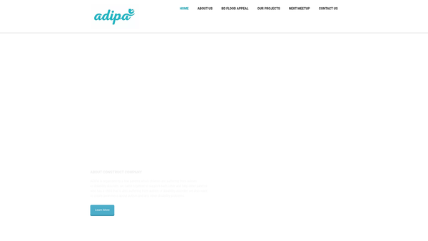 Screenshot of the Adipa website