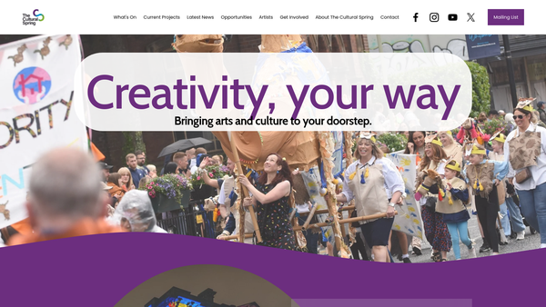 Screenshot of the The Cultural Spring website