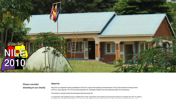 Screenshot of the Nile 2010 website