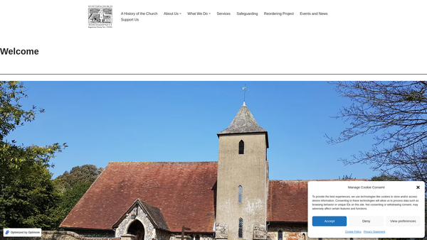 Screenshot of the The Parochial Church Council Of The Ecclesiastical Parish Of St Peter's Church Westhampnett website