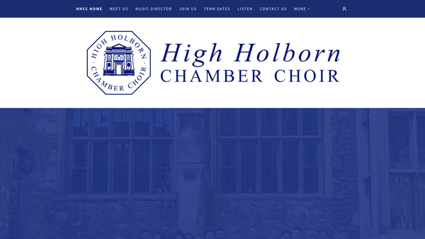 Screenshot of the High Holborn Chamber Choir website