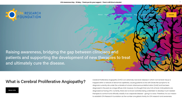 Screenshot of the Cpa Research Foundation website