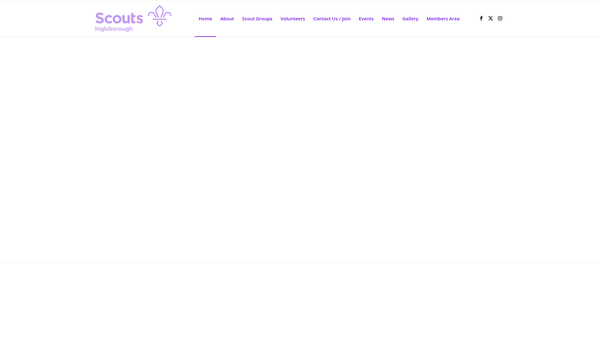Screenshot of the Ingleborough District Scout Council website
