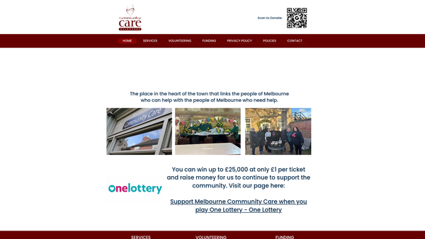 Screenshot of the Melbourne And District Community Care website