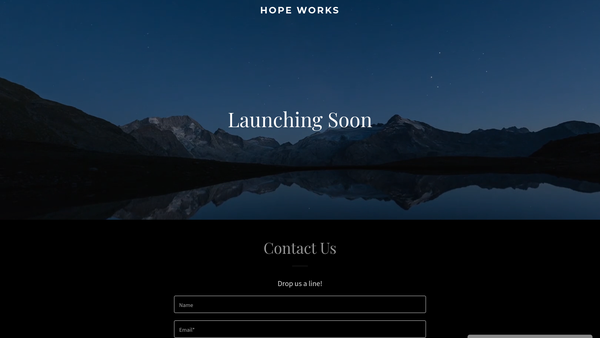 Screenshot of the Hope Works website