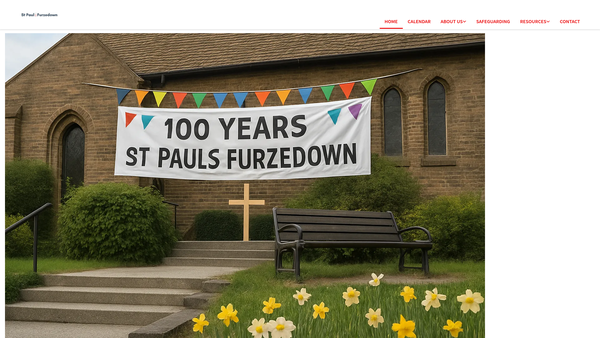 Screenshot of the St. Paul's, Furzedown website