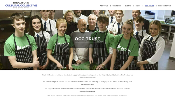 Screenshot of the Oxford Cultural Collective Trust website