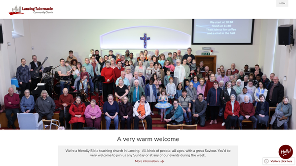 Screenshot of the Lancing Tabernacle Evangelical Free Church website