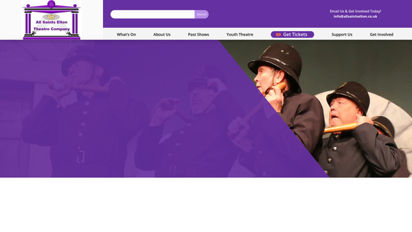 Screenshot of the All Saints Elton Theatre Company website