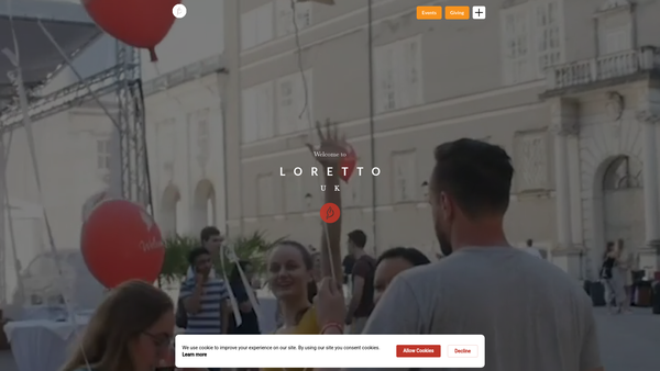 Screenshot of the Loretto UK website