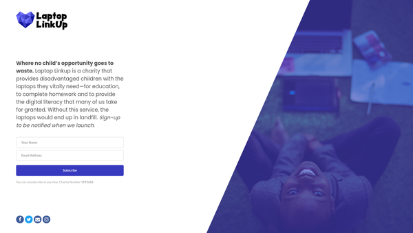 Screenshot of the Laptop Linkup website