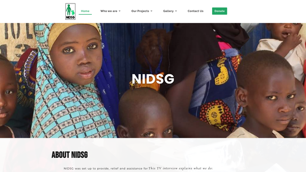 Screenshot of the Nidsg website