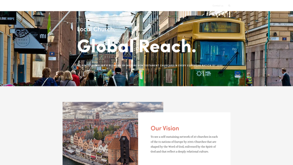 Screenshot of the Pioneer Mission website