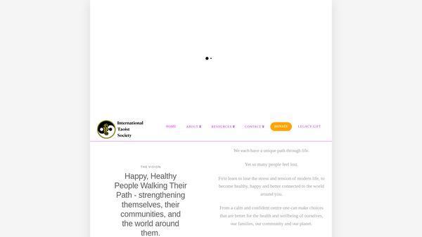 Screenshot of the International Taoist Society website