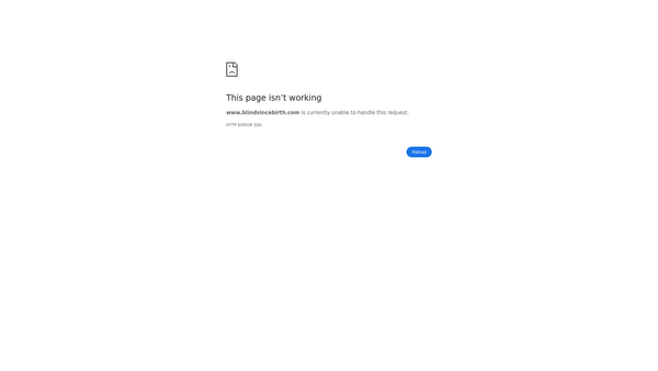 Screenshot of the Blind Since Birth UK website
