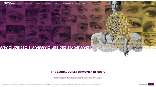 Screenshot of the Donne Foundation website