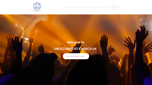 Screenshot of the The United Baptist Church UK website