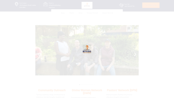Screenshot of the Divine Healing Church International Incorporated website