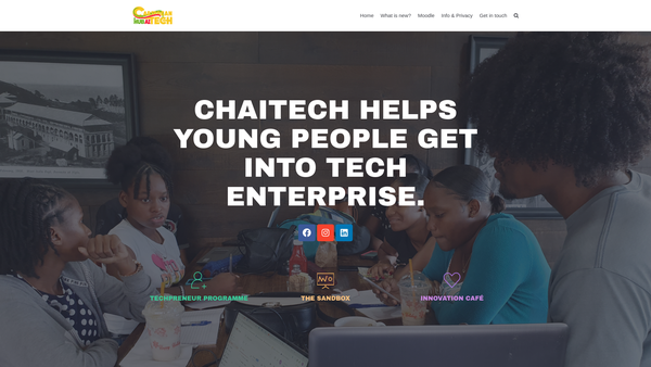 Screenshot of the Chaitech website