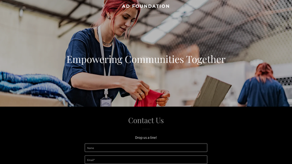 Screenshot of the Aneles Dream Foundation website