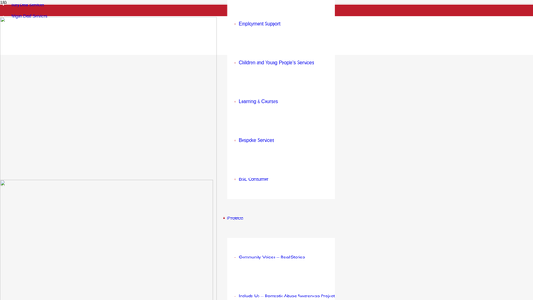 Screenshot of the Bolton Deaf Society website