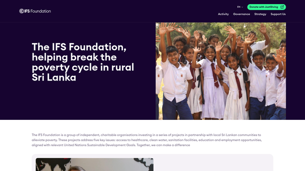 Screenshot of the Ifs Foundation website
