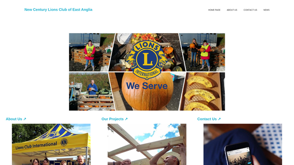 Screenshot of the East Anglia New Century Lions Club website