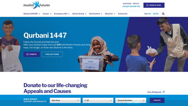Screenshot of the Muslim Futures website
