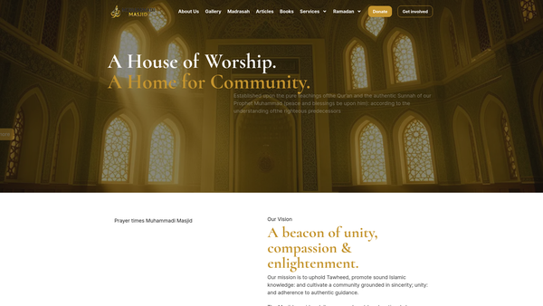 Screenshot of the Markazi Jamiat Ahl E Hadith website