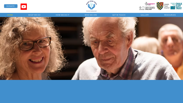 Screenshot of the Raise Your Voice website