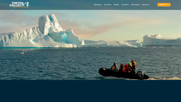 Screenshot of the The Polar Citizen Science Collective website