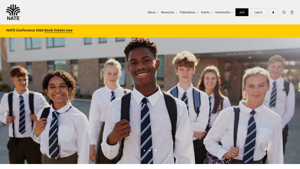 Screenshot of the National Association For The Teaching Of English website