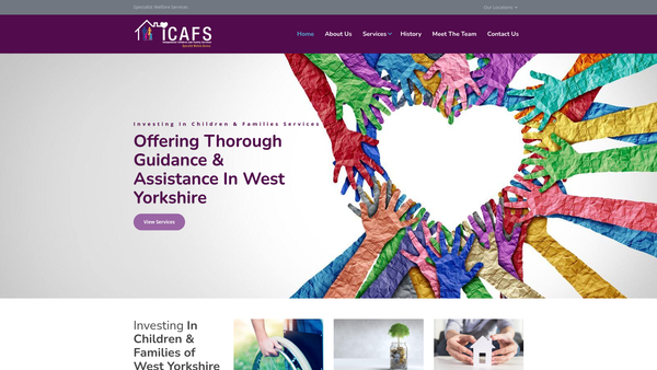 Screenshot of the Independent Children And Families Services website