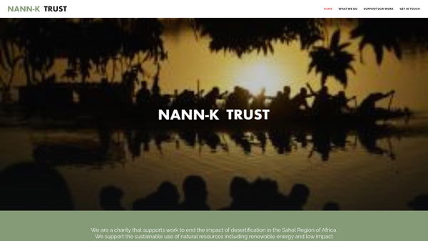 Screenshot of the Nann-K Trust website