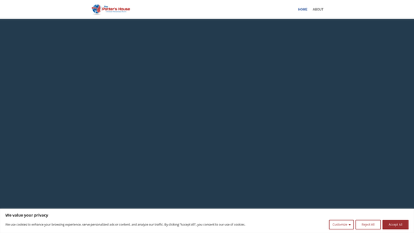 Screenshot of the Potter's House Christian Fellowship UK Edgware Church website