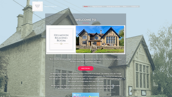 Screenshot of the Helmdon Community Foundation website
