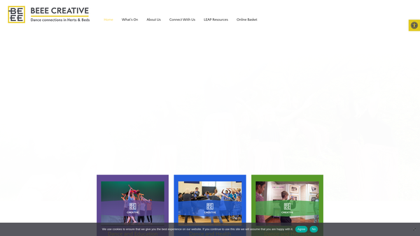 Screenshot of the Beee Creative CIO website