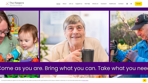 Screenshot of the The Keepers - Wotton Area Community Hub website