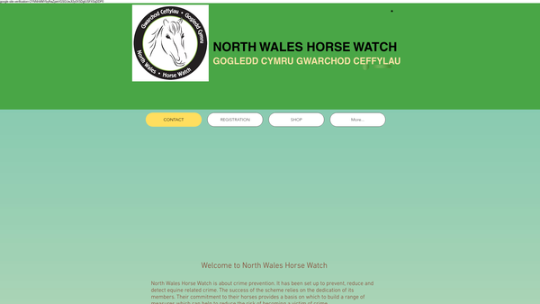 Screenshot of the North Wales Horse Watch website