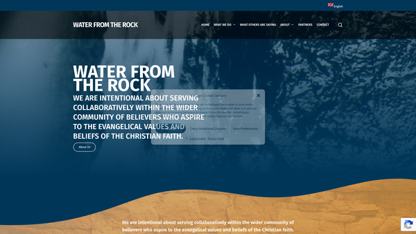 Screenshot of the Water From The Rock website