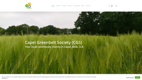 Screenshot of the Capel Greenbelt Protection Society website