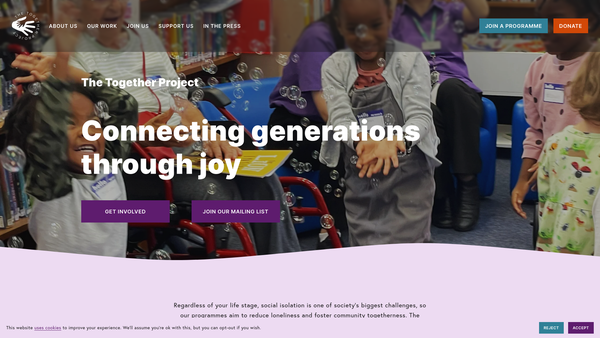 Screenshot of the The Together Project CIO website
