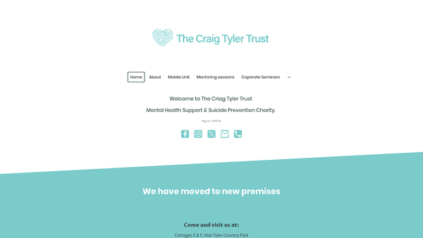 Screenshot of the The Craig Tyler Trust website