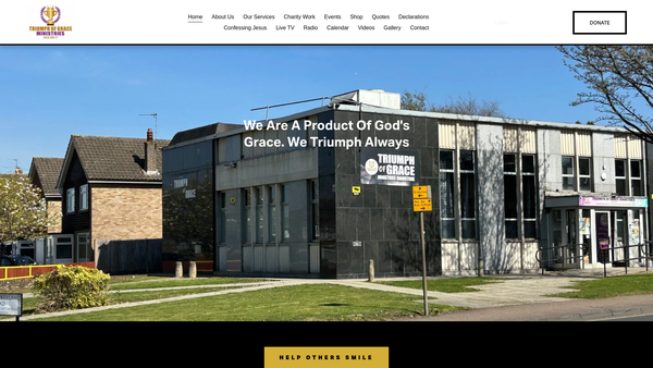 Screenshot of the Triumph Of Grace Ministries website