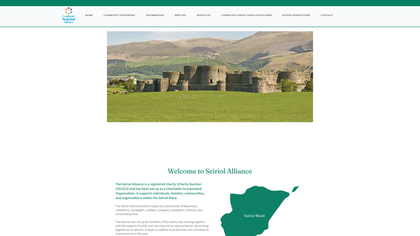 Screenshot of the Cynghrair Seiriol Alliance website